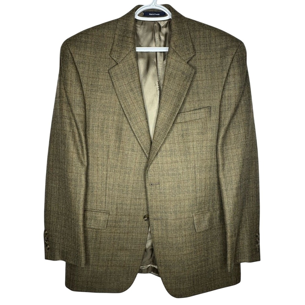 Vintage Polo University Ralph Lauren Plaid Lambswool‎ Blazer 43 R Professional